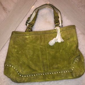 Vintage suede Coach tote bag